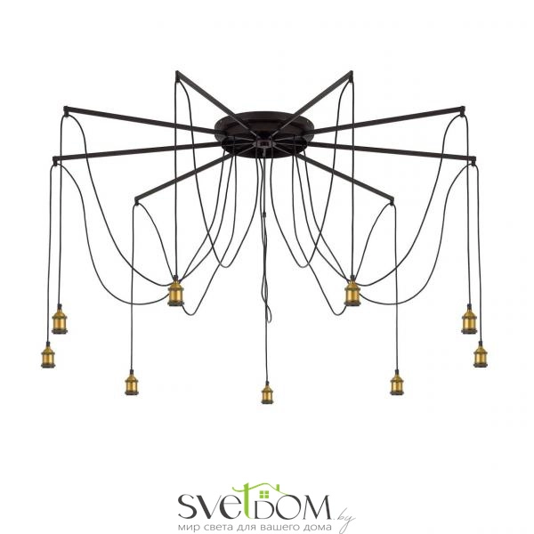 Citilux Эдисон CL451291 Люстра паук Венге Бронза