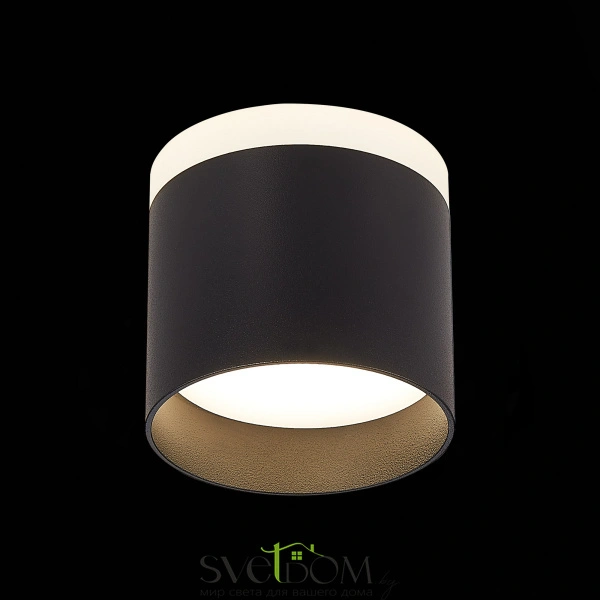ST102.442.09 Светильник потолочный Черный LED 1*9W 4000K 702Lm Ra>80 120° IP20 D79xH75 170-240V Накладные светильники