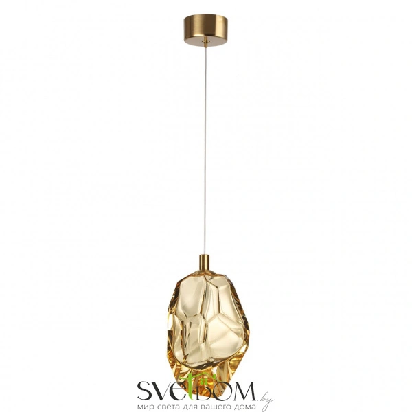 7111/4LA L-VISION ODL25 Подвесной светильник  бронзовый/янтарное стекло/металл IP20 LED 4W 300Лм 3000K 200° 220V GEMME