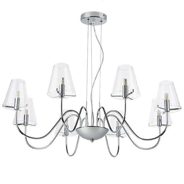 Lightstar 758084 Люстра подв. DIAFANO 8х40W G9 ХРОМ/ПРОЗРАЧНЫЙ