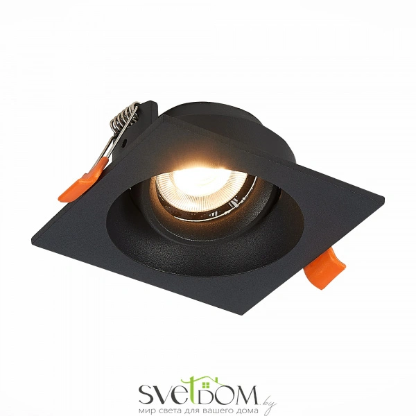 ST208.418.01 Св-к встр. Черный GU10 1*50W  L94xW94xH40 220V Без ламп Встраиваемые светильники