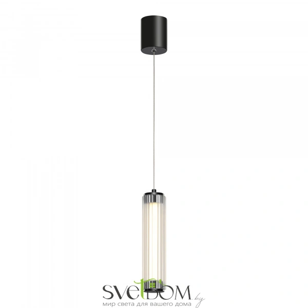 SL6224.403.01 Светильник подвесной ST-Luce Черный/Прозрачный LED 1*8W 4000K BAMBOO
