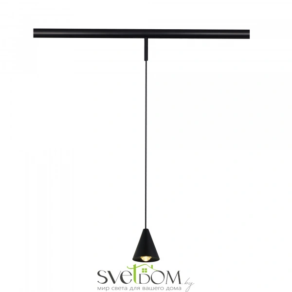 ST689.436.05 Магнитный трековый светильник Черный LED 1*5W 3000K Lm Ra>90 40° IP20 D80xH98 24V SUPER5