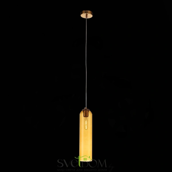 SL1145.393.01 Светильник подвесной ST-Luce Латунь/Янтарный E27 1*60W CALLANA