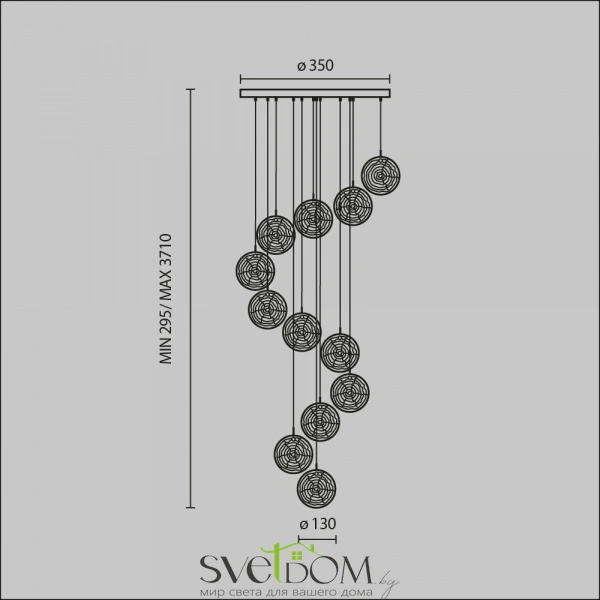 Подвесной светильник Maytoni MOD254PL-12BS
