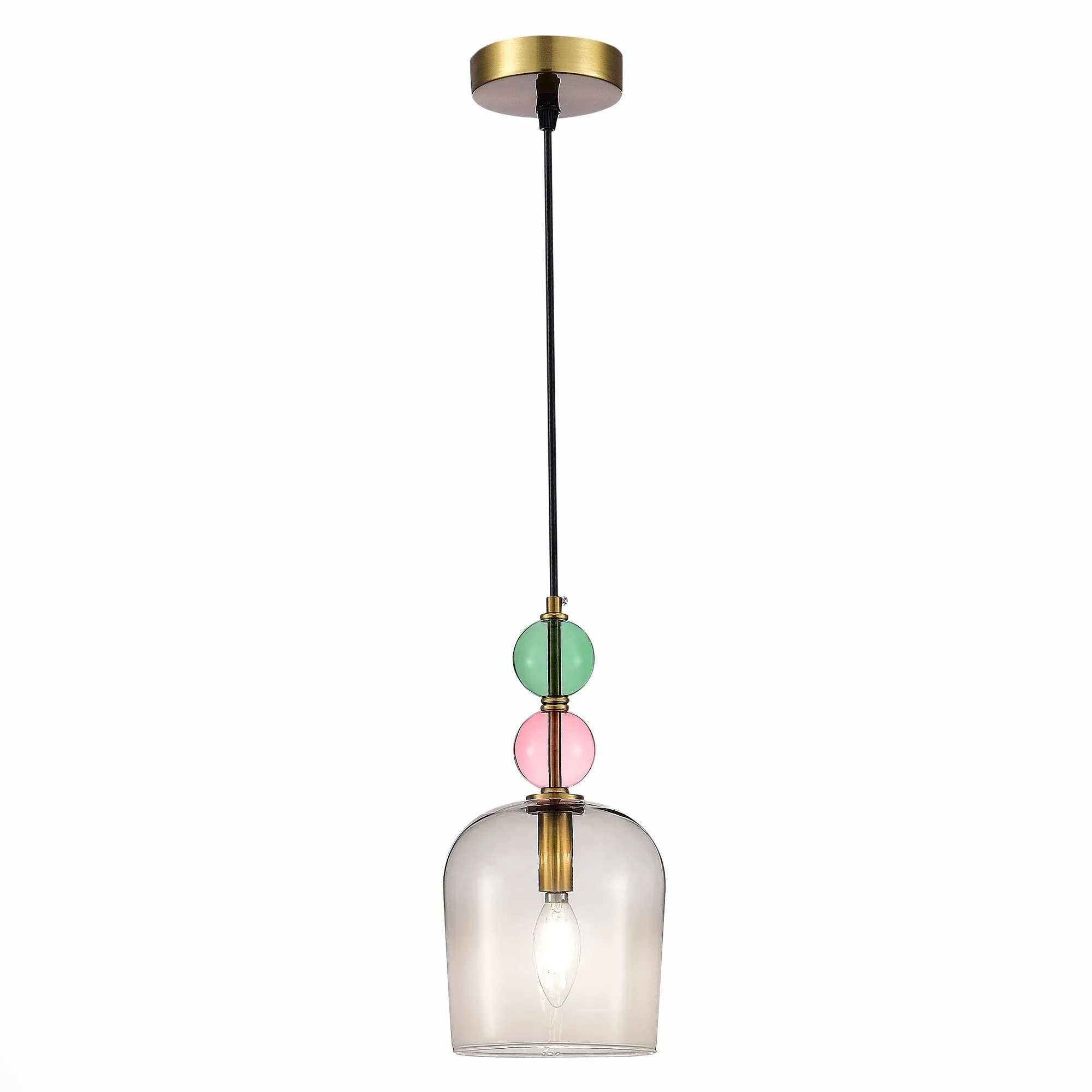 SL2000.223.01 Подвес ST-Luce Золотистый/Розовый E14 1*40W GEA