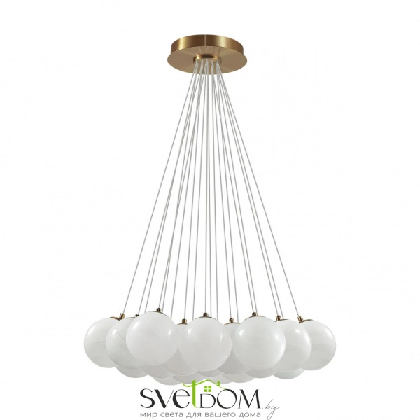 7109/19 MIDCENT ODL26 517 светильник металл/стекло/бронза/белый E14 19*5W 220-240V MAGIA