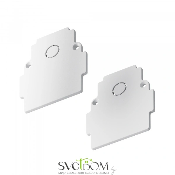 Заглушка торцевая 2шт Gravity встраиваемый белый TRA010EC-42W