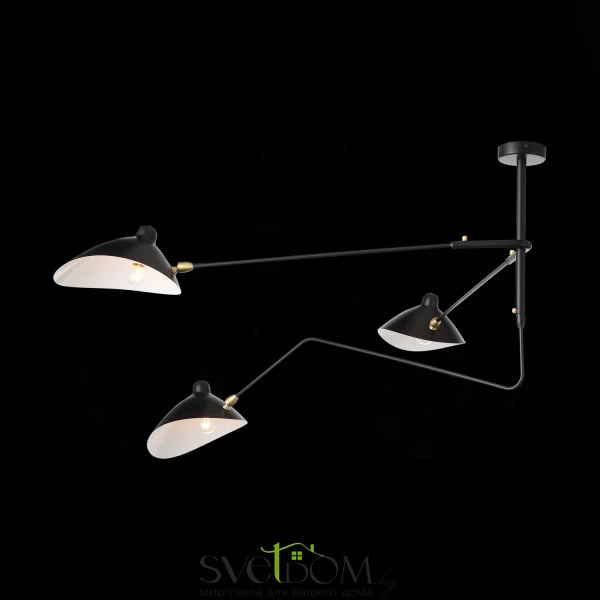 SL305.402.03 Люстра потолочная ST-Luce Черный/Черный, Белый E27 3*60W SPRUZZO