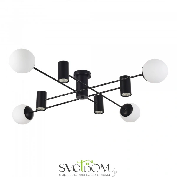 SLE1105-402-08 Светильник потолочный Черный/Белый GU10+E27 4+4*5+60W RAITO