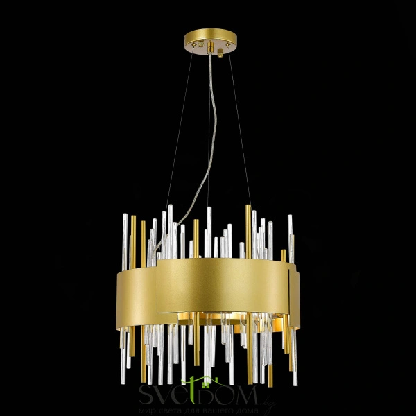 SL1633.203.08 Люстра подвесная ST-Luce Матовое золото/Матовое золото,Прозрачный E14 8*40W OLVERA