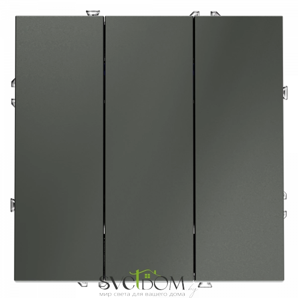 Выключатель трехклавишный Voltum S70 VLS030106  VLS030106 Voltum