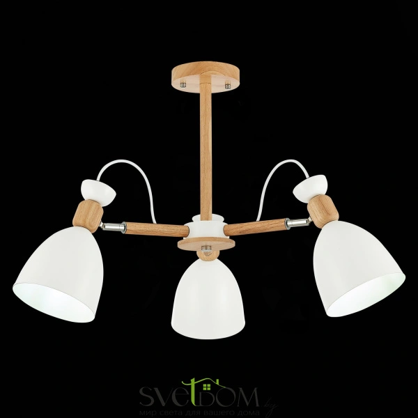 SLE103802-03 Светильник потолочный Светлое дерево, Белый/Белый E27 3*60W BALCAMO