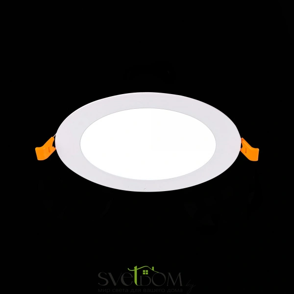 ST209.538.09 Св-к встр. Белый LED 1*9W 3000K 585Lm Ra80 110° IP20 D145xH8 90-265V Встраиваемые светильники