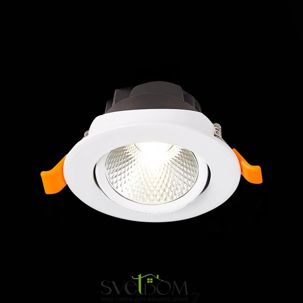 ST211.548.06.24 Св-к встр. Белый LED 1*6W 4000K 480Lm Ra80 24° IP20 D86xH50 220-240V Встраиваемые светильники