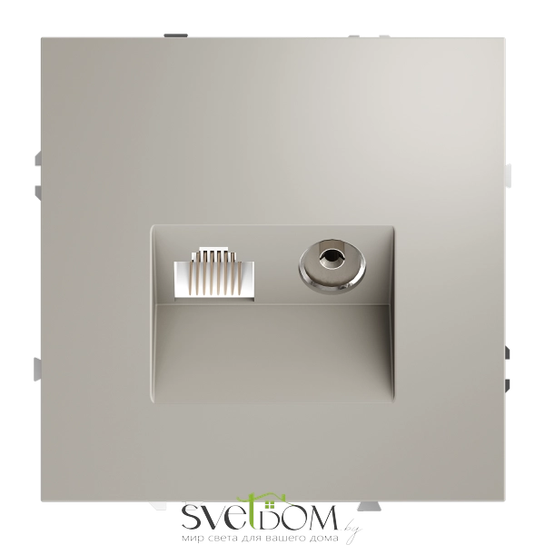 Розетка TV+RJ Voltum S70 Кашемир VLS060703 Voltum VLS060703