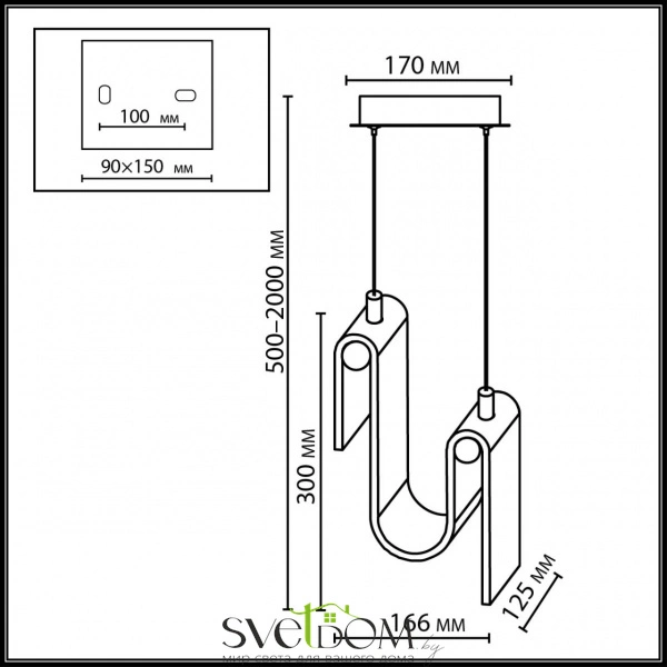 5106/11L L-VISION ODL26 549 брашинг/дымчатый металл/стекло Подвес LED x 11W 4000K FLOW