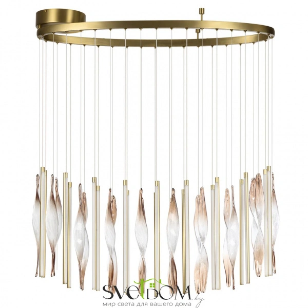 5468/118L L-VISION ODL_EX27 сатинированн.латунь/градиент коричн./металл/стекло Люстра LED 118W SPIRA