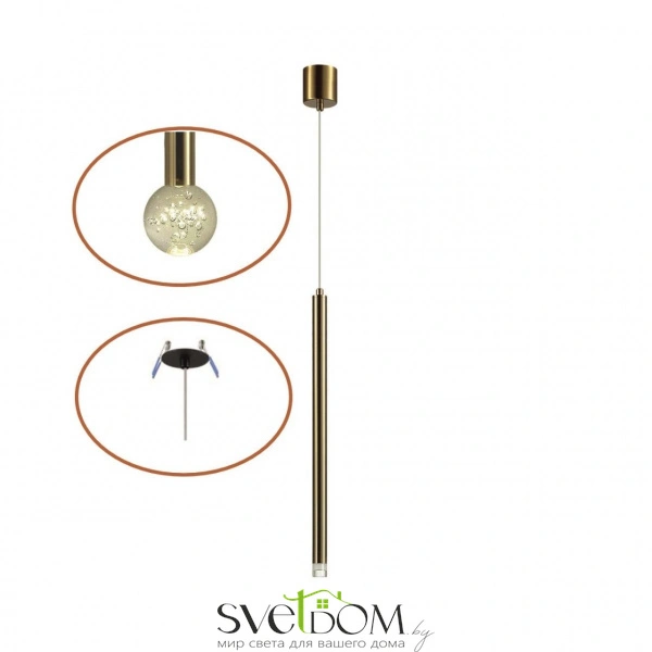 4374/3LA HIGHTECH ODL26 279 светильник золото/хрустальн. стекло/металл IP20 LED 3W 400Лм 3000K 220-240V FIANO