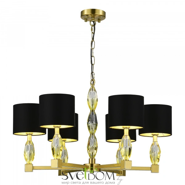 SL1759.303.06 Люстра подвесная ST-Luce Латунь/Черный E14 6*40W LINGOTTI
