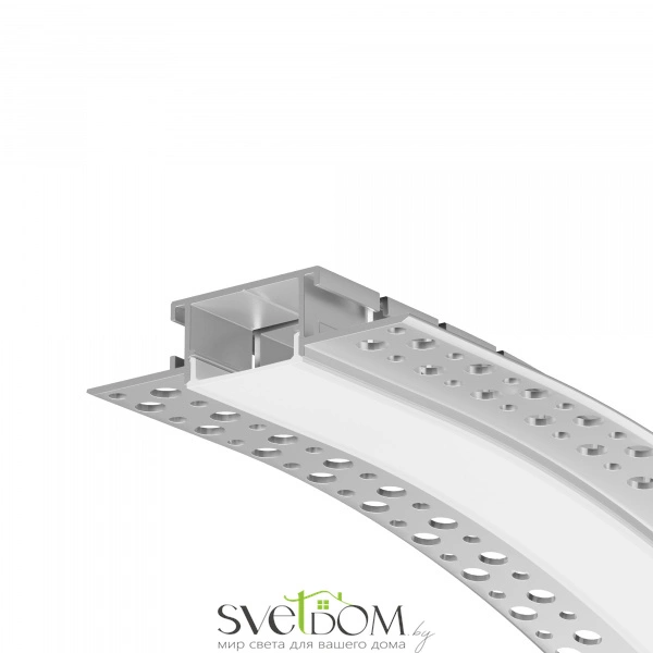 Алюминиевый профиль встраиваемый с вертикальным изгибом ALM-6214TB-S-2M