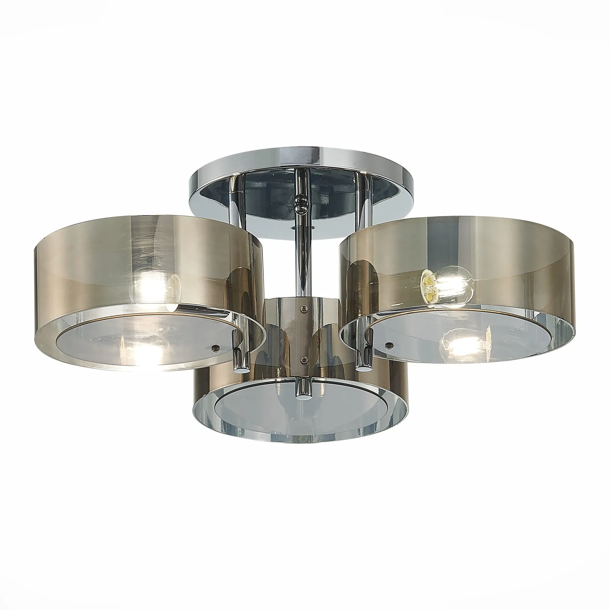 EVOLUCE SL483.702.03 Светильник потолочный Хром/Дымчатый E27 3*40W FORESTA