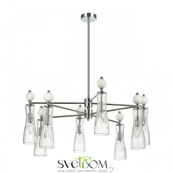 8268/8 NEOCLASSI LN26 160 хром/белый/прозрачный, металл/керамика/стекло Люстра Е14 8*40W 220V EMILY