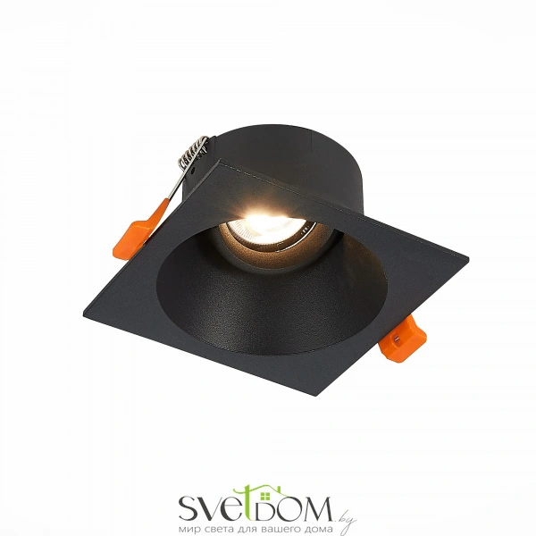 ST207.418.01 Св-к встр. Черный GU10 1*50W  L103xW103xH52 220V Без ламп Встраиваемые светильники