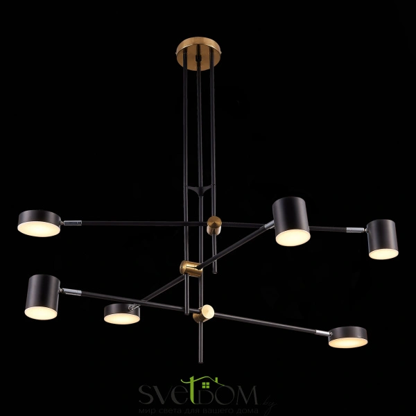 SL1604.432.06 Светильник потолочный ST-Luce Черный, Латунь/Черный LED 6*5W 3000K RODRIGO