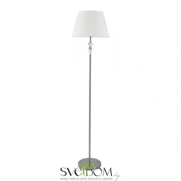 8274/1F CLASSI LN26 045 никель/белый/серый, металл/керамика/ткань Торшер Е27 1*60W 220V VERMONT