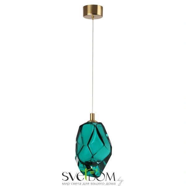 7110/4LA L-VISION ODL25 Подвесной светильник бронзовый/бирюз. стекло/металл IP20 LED 4W 300Лм 3000K 200° 220V GEMME