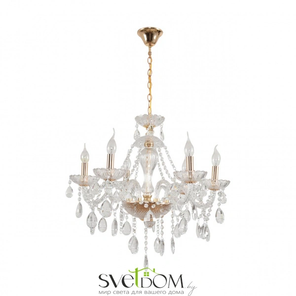 8376/6 CLASSI LN26 088 золото/прозрачный, металл/хрусталь Люстра подвесная E14 6*40W 220V ALISSA