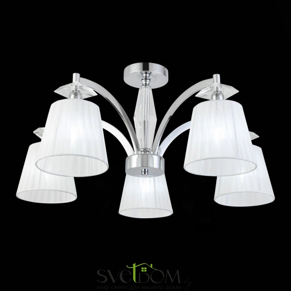 SL1756.102.05 Светильник потолочный ST-Luce Хром/Светло-серый E14 5*40W BELLO