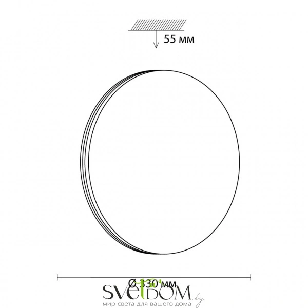 3016/CLN MINI SN 208 Светильник пластик/белый/хром LED 36Вт 4000K D330 IP43 SMALLI