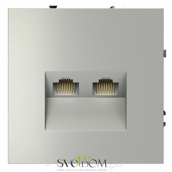 Розетка компьютерная двойная Voltum S70 VLS060205 