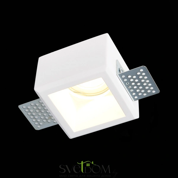 ST252.518.01 Св-к встр. из гипса Белый GU10 1*50W  IP20 L80xW80xH52 180-240V Без ламп Встраиваемые светильники