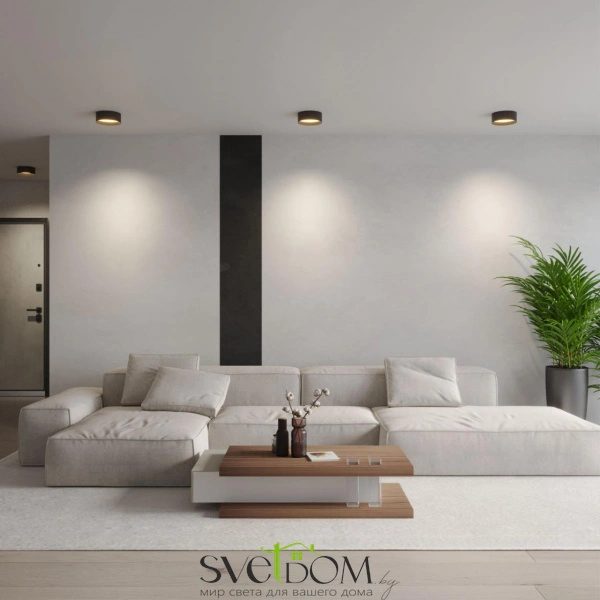 359599 OVER NT25 000 черный Светильник накладной светодиодный с переключ. цв. температуры IP20 LED 24W 220-240V 3000К\4000К\6000К ORBIS