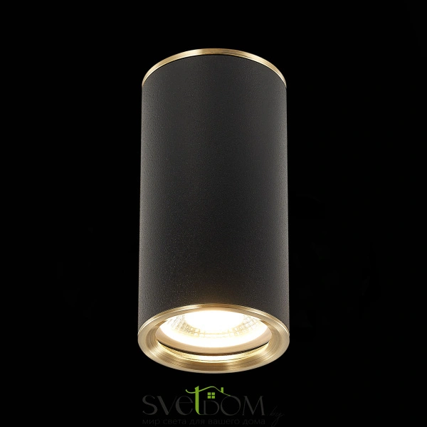 ST111.437.01 Светильник потолочный Черный GU10 1*50W D54xH105 220V Без ламп Накладные светильники