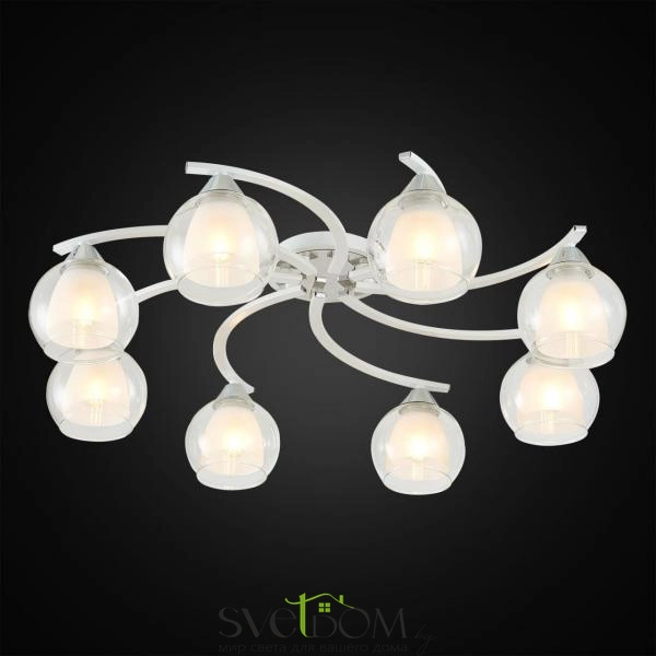Citilux Кристи CL152180 Люстра потолочная Белая Хром