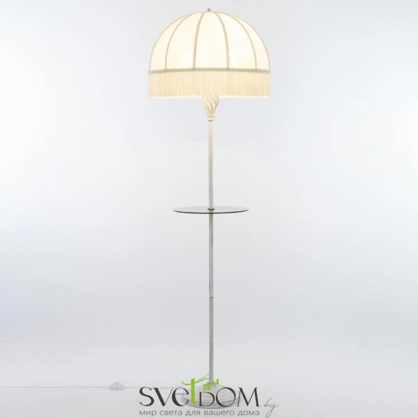 Citilux Базель CL407921T Торшер патина со столиком и бежевым абажуром