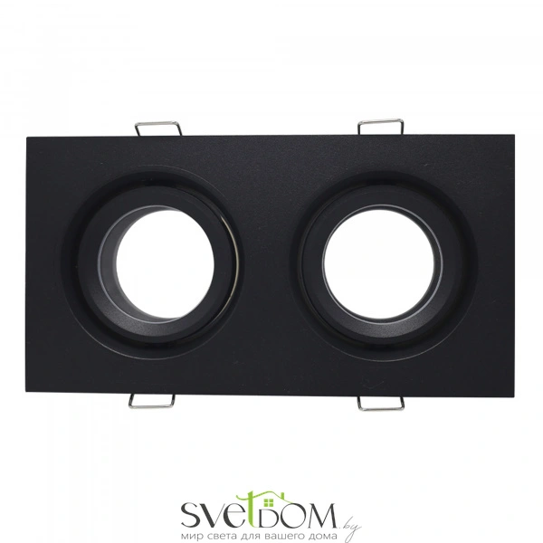 ST255.428.02 Св-к встр. Черный GU10 2*50W  IP65 L180xW90xH40 220V Без ламп Встраиваемые светильники