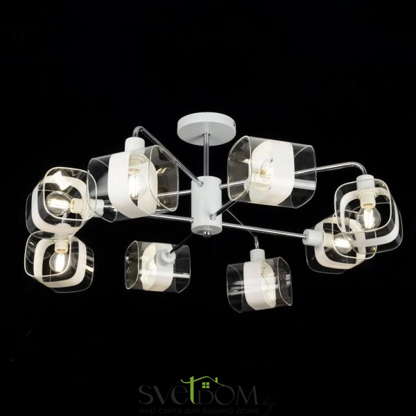 Citilux Бертон CL140180 Люстра потолочная Белая