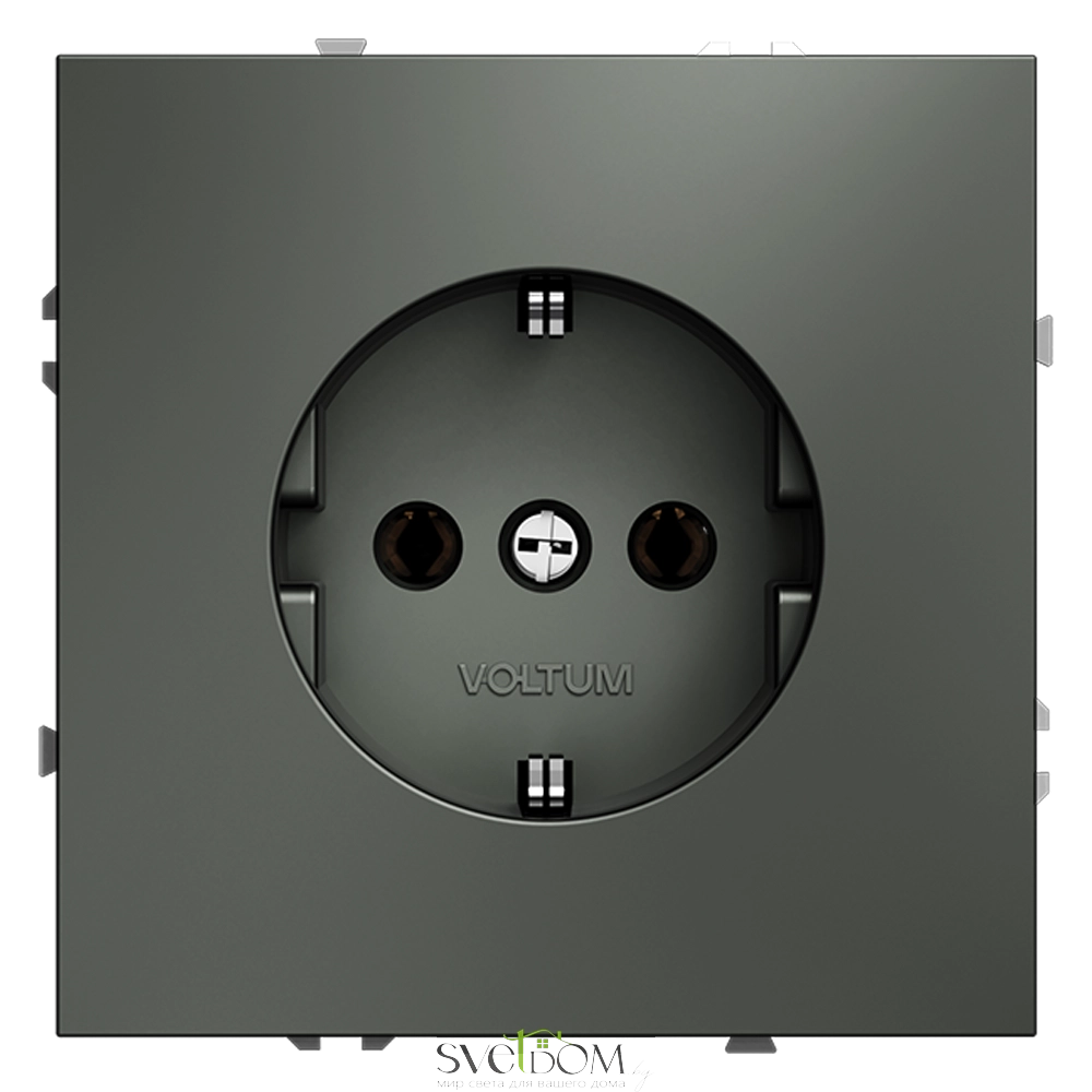 Розетки электрические с заземлением Voltum S70 VLS040106  Voltum VLS040106