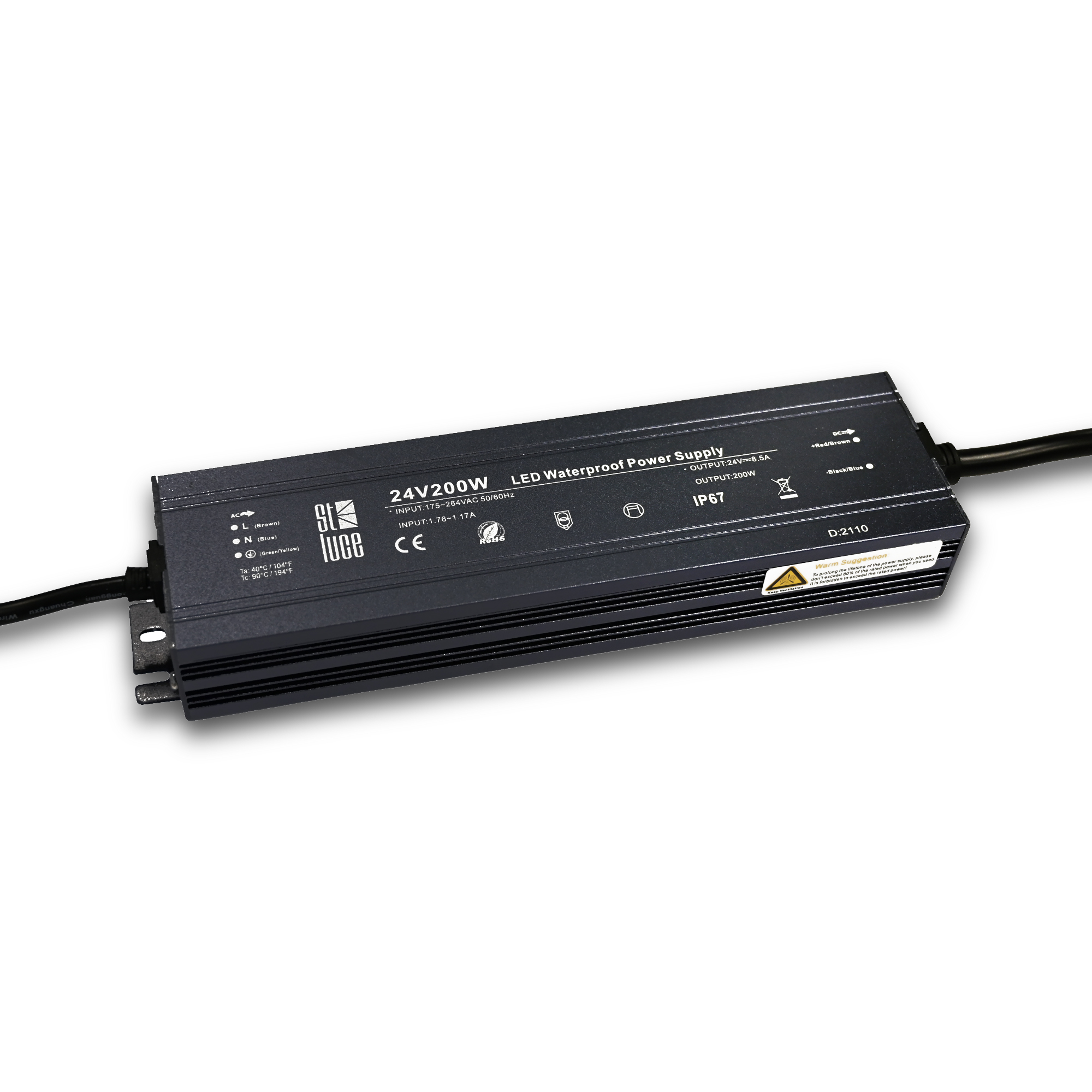 ST014.024.200 Блок питания (24V,200W,IP67) ST-Luce Светодиодные ленты ST LUCE