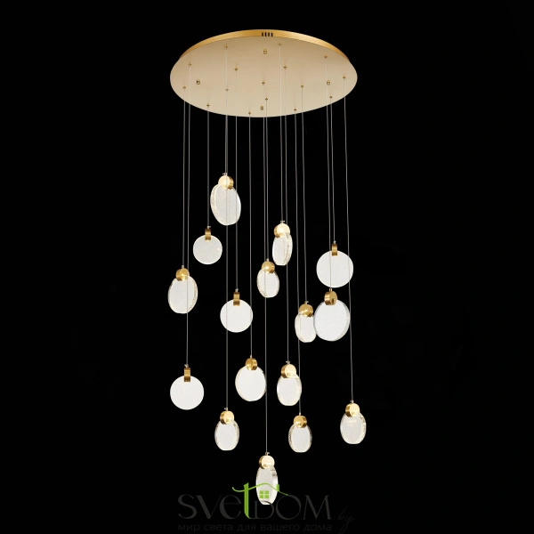 SL6104.203.16 Светильник подвесной ST-Luce Золотистый/Прозрачный,С пузырьками воздуха LED 16*3W 3000 MONTECELIO