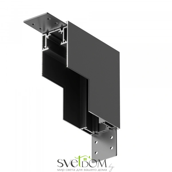 Угловой коннектор внутренний Gravity накладной черный TRX010ICL-21B