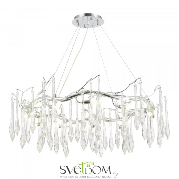 SL1660.103.12 Светильник подвесной ST-Luce Хром/Хром, Прозрачный G9 12*5W 4000K TEARDROPS