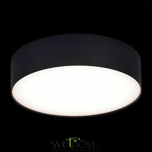 ST606.442.27 Светильник потолочный Черный LED 1*27W 4000K 2 430Lm Ra>90 120° IP20 D220xH55 185-265V Накладные светильники