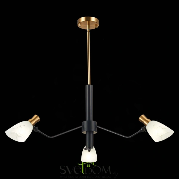 SLE205403-03 Светильник подвесной Черный, Латунь/Белый E14 3*60W LITA