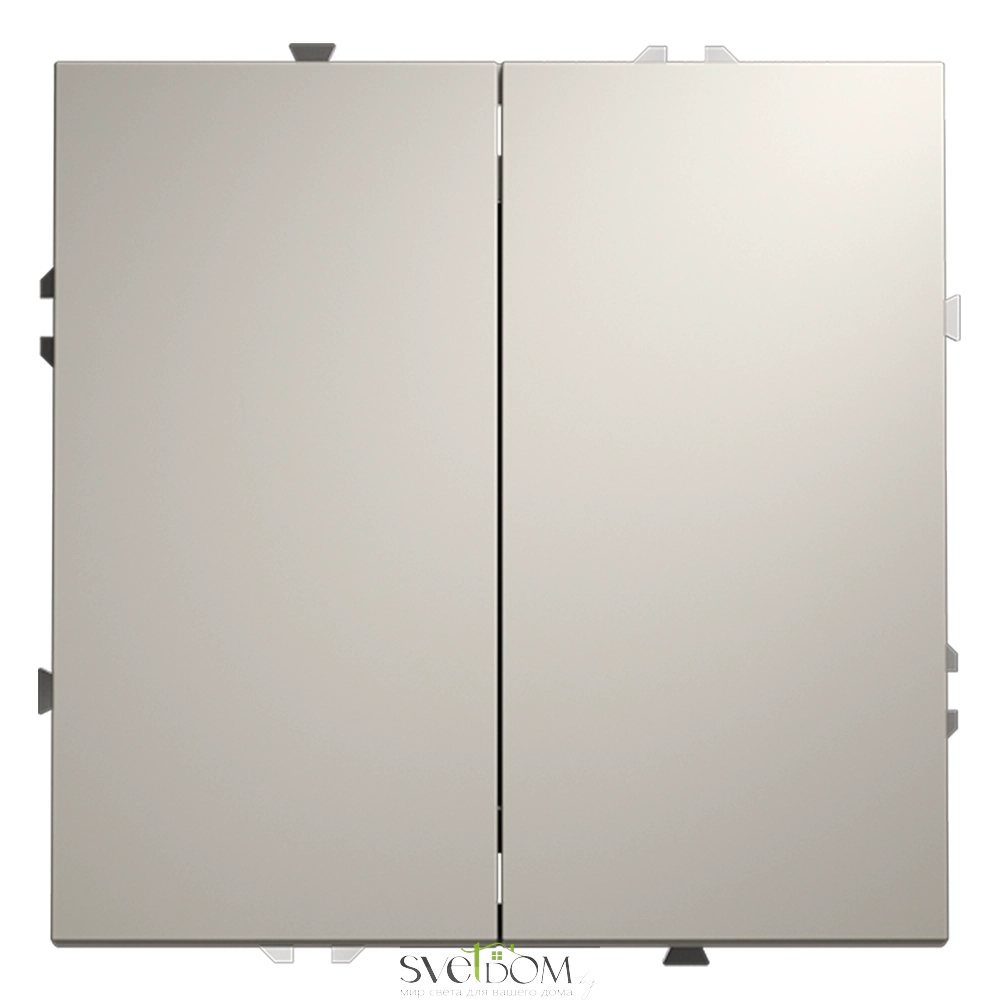 Выключатель двухклавишный Voltum S70 VLS020103  Voltum VLS020103